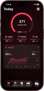 Nunch Today screen in dark mode